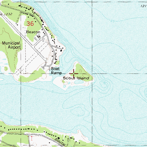 Topographic Map of Scout Island, WI