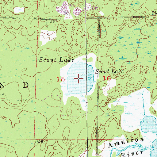 Topographic Map of Scout Lake, WI