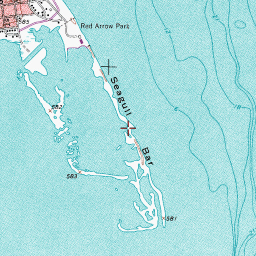 Topographic Map of Seagull Bar, WI