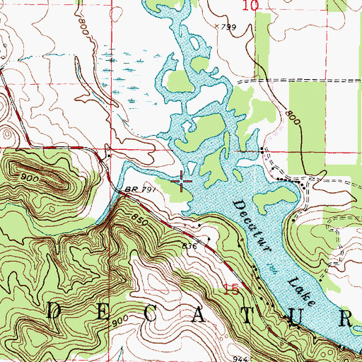 Topographic Map of Searles Creek, WI