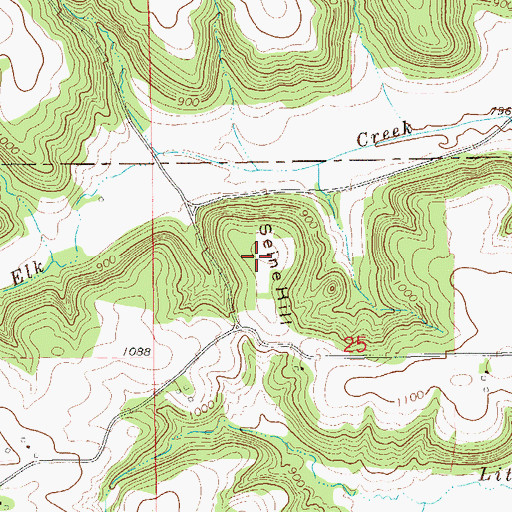 Topographic Map of Seine Hill, WI
