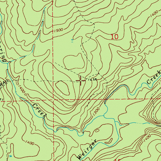 Topographic Map of Serley Camp Trail, WI