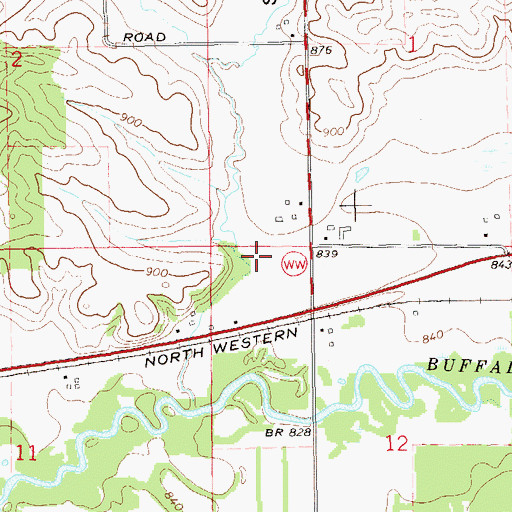 Topographic Map of Session Valley, WI