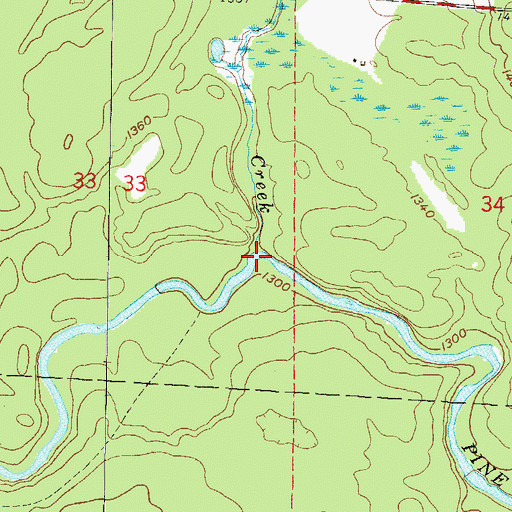 Topographic Map of Sevenmile Creek, WI