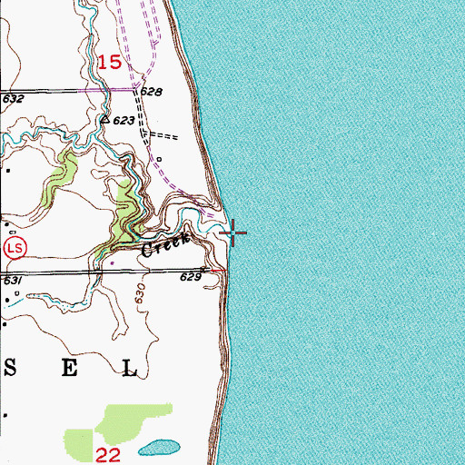 Topographic Map of Sevenmile Creek, WI