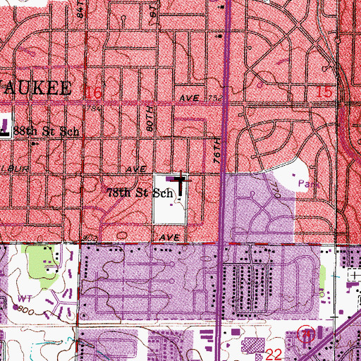 Topographic Map of Academy of Accelerated Learning, WI