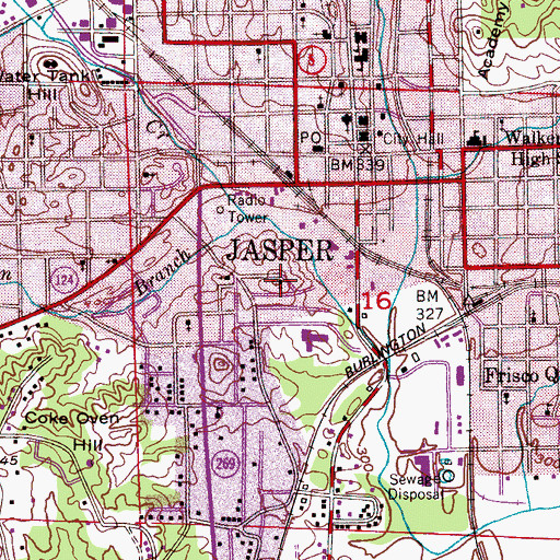 Topographic Map of Shiloh Baptist Church, AL
