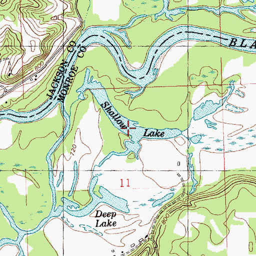 Topographic Map of Shallow Lake, WI