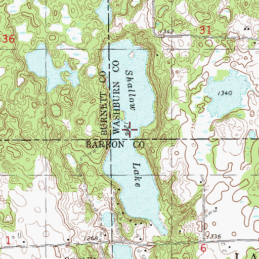 Topographic Map of Shallow Lake, WI