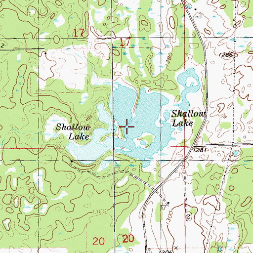 Topographic Map of Shallow Lake, WI