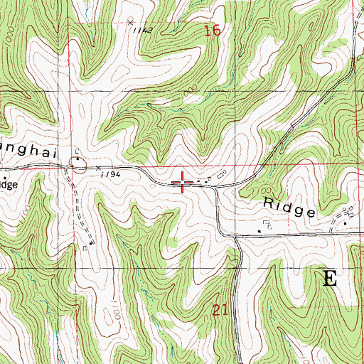 Topographic Map of Shanghai Ridge, WI