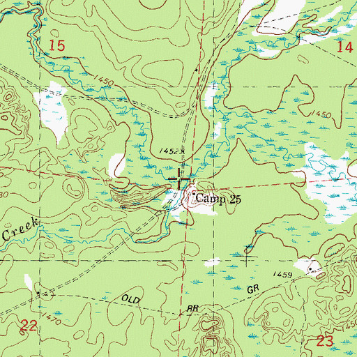 Topographic Map of Shea Creek, WI