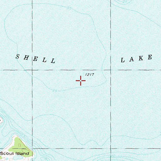 Topographic Map of Shell Lake, WI