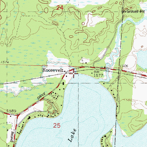 Topographic Map of Shepard Lake Creek, WI