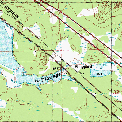 Topographic Map of Sheppard, WI