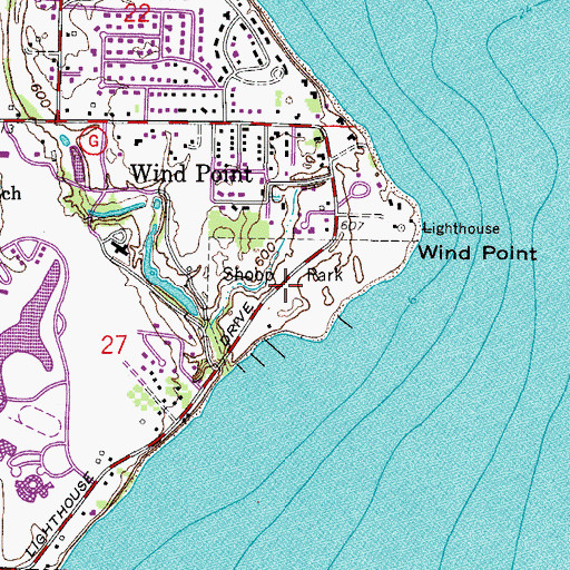 Topographic Map of Shoop Park, WI