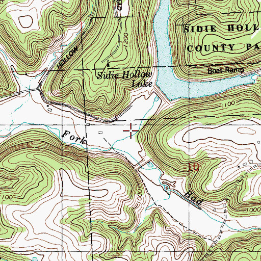 Topographic Map of Sidie Hollow, WI