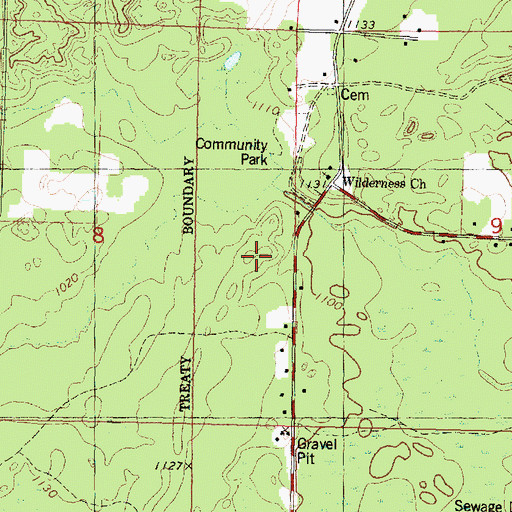 Topographic Map of Silver Creek, WI