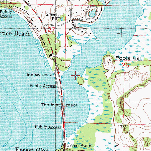 Topographic Map of Silver Creek, WI