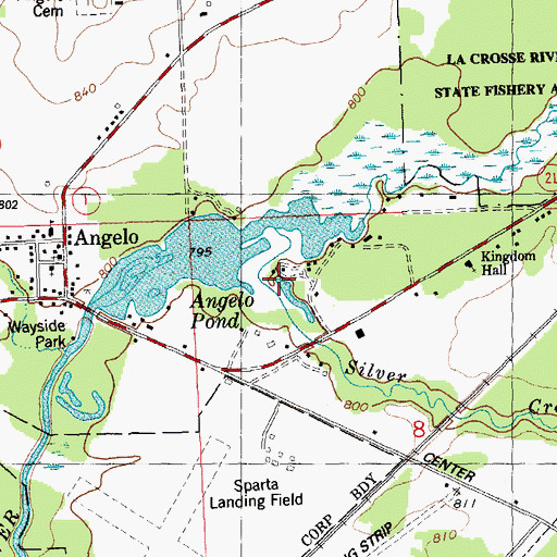 Topographic Map of Silver Creek, WI