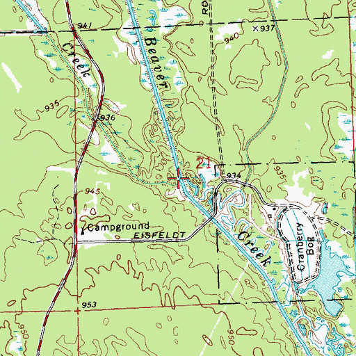 Topographic Map of Silver Creek, WI