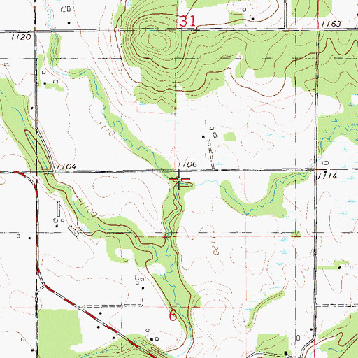 Topographic Map of Silver Creek, WI