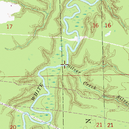 Topographic Map of Silver Creek, WI