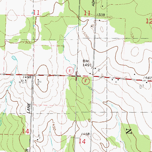 Topographic Map of Silver Creek, WI