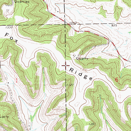 Topographic Map of Silver Fox Ridge, WI