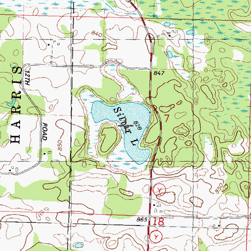 Topographic Map of Silver Lake, WI