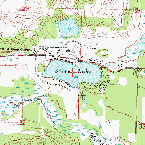 Topographic Map of Silver Lake, WI
