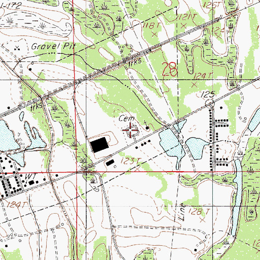 Topographic Map of Fairlawn Memory Gardens, AL