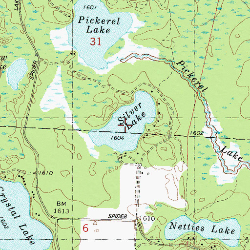 Topographic Map of Silver Lake, WI