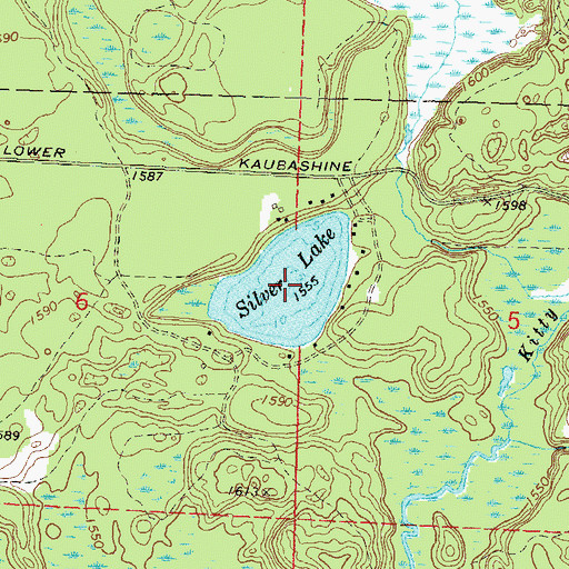 Topographic Map of Silver Lake, WI
