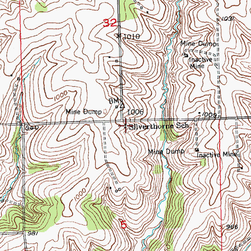 Topographic Map of Silverthorne School, WI