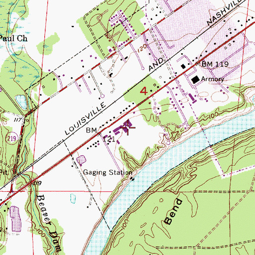 Topographic Map of Morgan Academy, AL