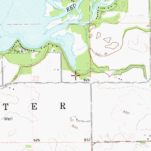 Topographic Map of Sinking Creek, WI