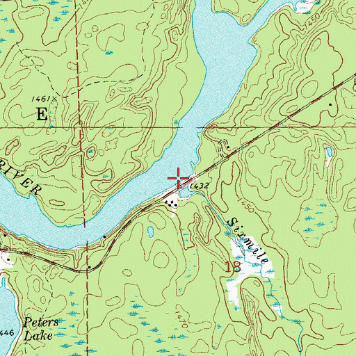 Topographic Map of Sixmile Creek, WI
