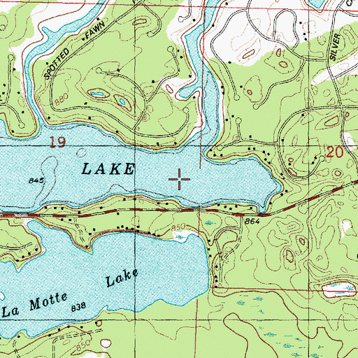 Topographic Map of Skice Lake, WI
