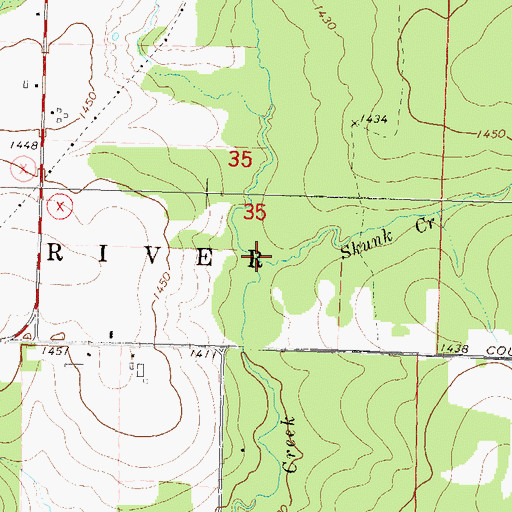 Topographic Map of Skunk Creek, WI