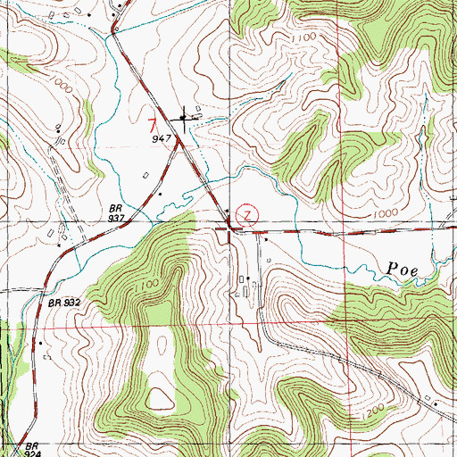 Topographic Map of Slabtown School, WI