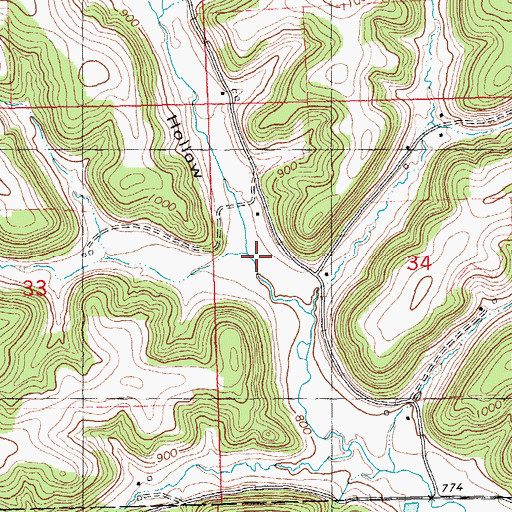 Topographic Map of Sleepy Hollow, WI