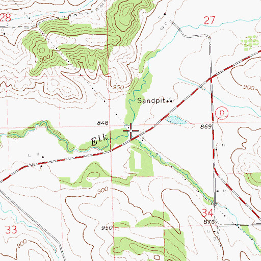 Topographic Map of Sleepy Valley, WI