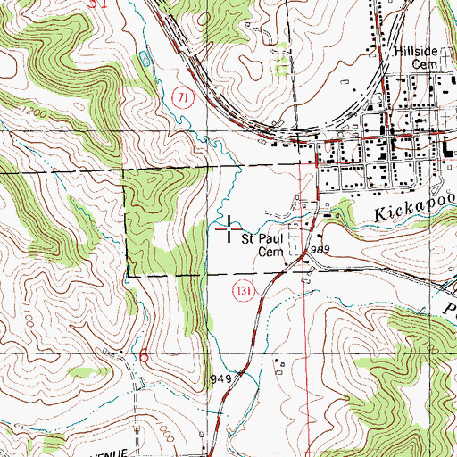 Topographic Map of Sleighton Creek, WI
