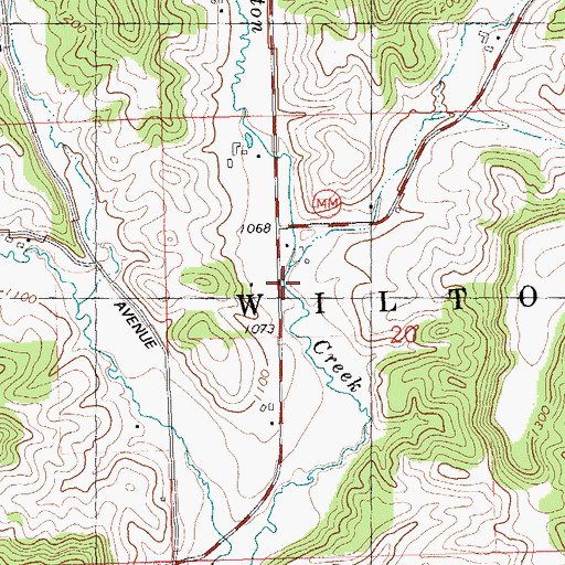 Topographic Map of Sleighton Creek School, WI
