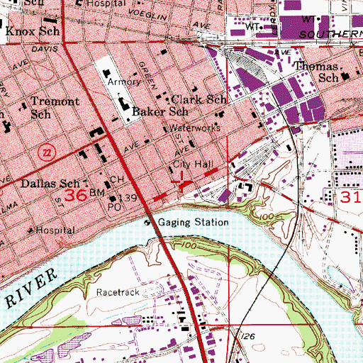 Topographic Map of Wilson Community Center, AL