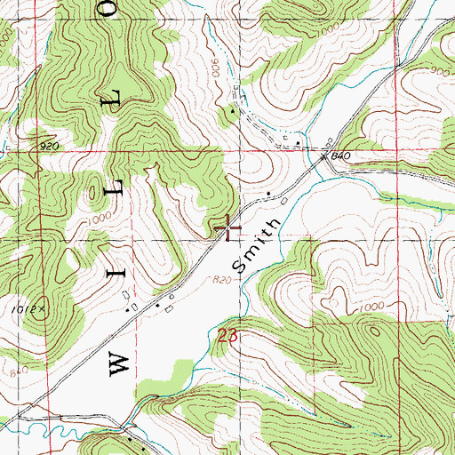 Topographic Map of Smith Hollow School (historical), WI