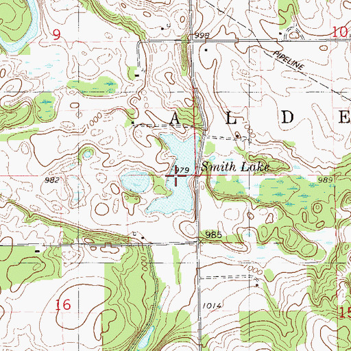 Topographic Map of Smith Lake, WI
