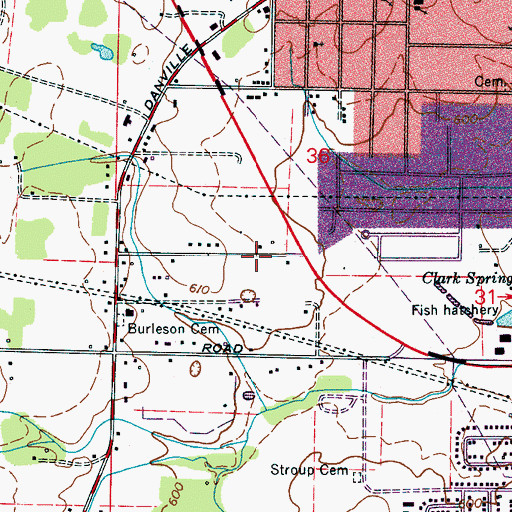 Topographic Map of Calvary Christian Academy, AL