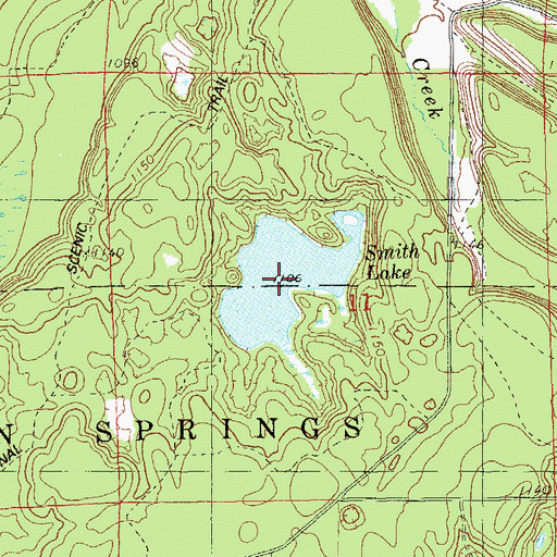 Topographic Map of Smith Lake, WI